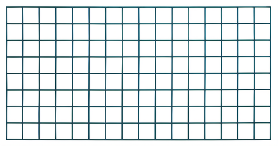 Product image #1 for Quantum Wall-Mounted Store Grid Panel, 54W x 33H, Green Epoxy Antimicrobial Finish