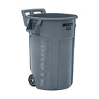 Thumbnail image #1 for Rubbermaid Commercial Products 2131929 44-Gallon Round Polypropylene Waste Container with Wheels, No Lid Case of 4