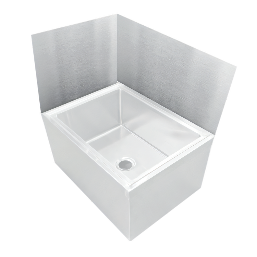 Product image #1 for John Boos Rear, Left & Right Mop Sink Wainscoting Wall Guard for 20 x 16 Bowl, 24-7/8 x 19-1/4 x 27 Inches