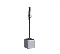 American Metalcraft 4-1/4 Inch Aluminum Alligator Clip Tabletop Menu Card Holder with Square Base