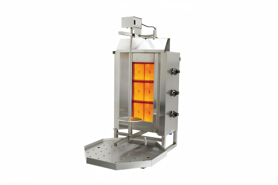 Product image #1 for Axis AX-VB3 Natural Gas Vertical Broiler with 3 Infrared Burners, 24-Inch Spit, 88 lb Capacity