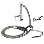 Thumbnail image #1 for Krowne Royal Series 20-203L Deck-Mount Single Pantry Pot Filler with 72-Inch Flexible Hose and Self-Closing Hook Valve