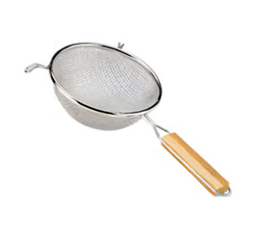 Product image #1 for Admiral Craft 8-Inch Double Mesh Tinned Steel Mesh Strainer with Pan Hooks