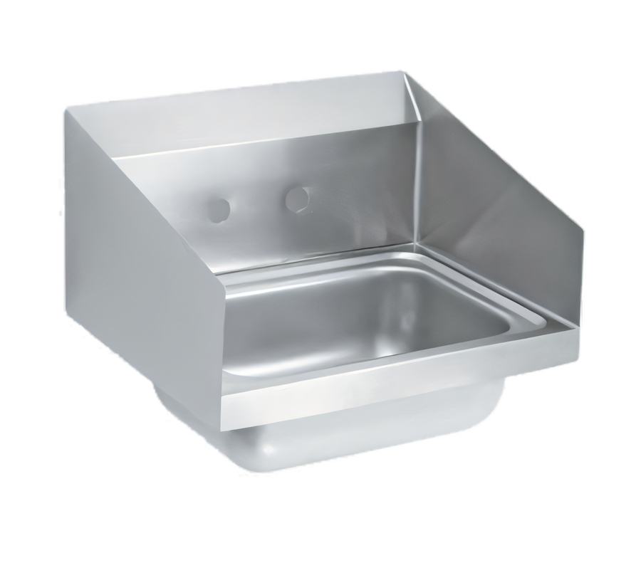 Product image #1 for Vollrath 1410CS Wall-Mounted Hand Sink with Splash Guard Sides and Strainer, 17 x 15 Inches