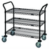 Thumbnail image #1 for Quantum 60-Inch 3-Shelf Utility Bus Cart with U-Handles and Swivel Casters