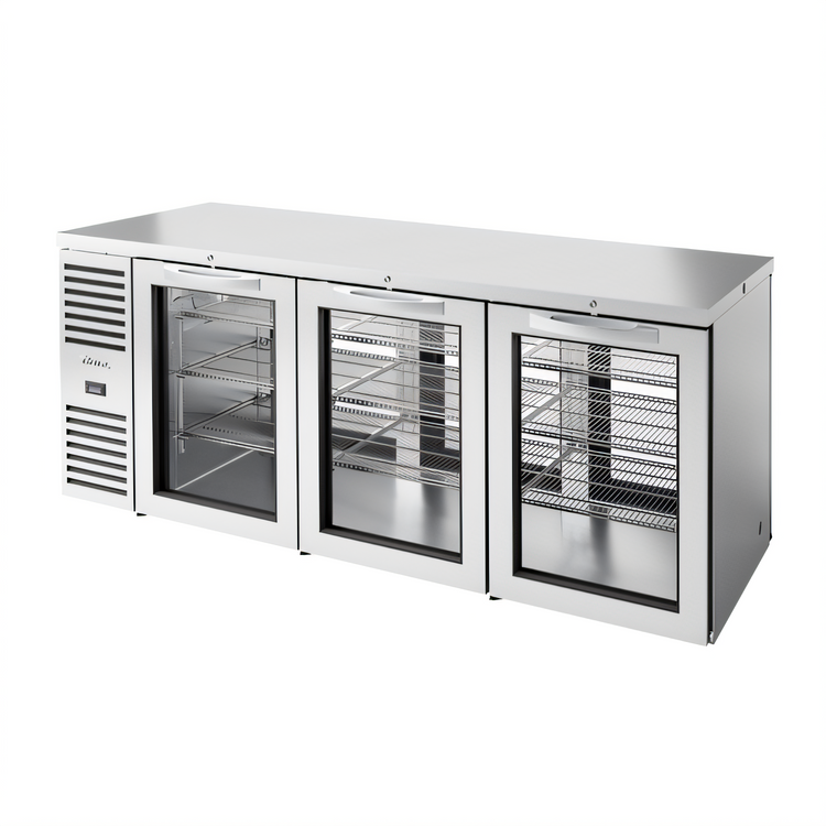 Product image #1 for True Premier Bar 84-Inch Three-Section Pass-Thru Refrigerated Back Bar Cooler with 6 Glass Doors