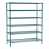 Thumbnail image #1 for Metro Super Erecta Stationary Starter Wire Shelving Unit, 60 x 24 x 74 Inches, 6-Tier, Metroseal Green Epoxy Coated
