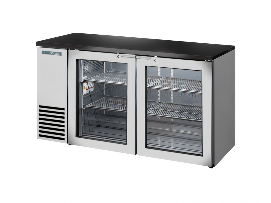 Product image #1 for True 60-1/8 Inch Two-Section Self-Contained Back Bar Cooler with 2 Glass Doors