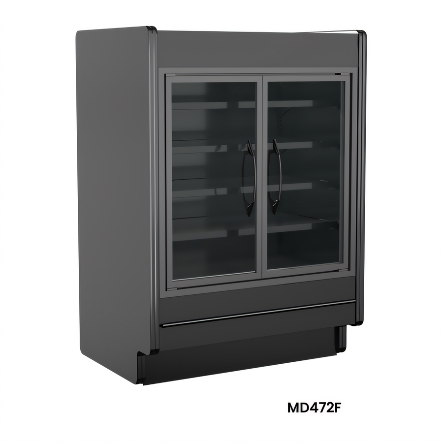 Product image #1 for Structural Concepts Fusion 2-Section Self-Service Glass Door Freezer, Remote DX, Black