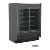 Structural Concepts Fusion 2-Section Self-Service Glass Door Freezer, Remote DX, Black