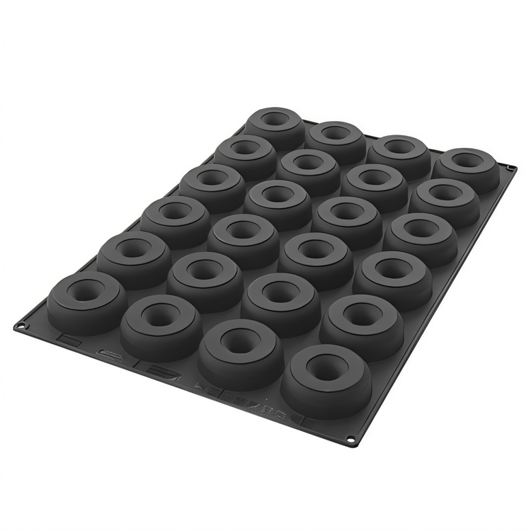 Product image #1 for Silikomart 24-Cavity Flexible Non-Stick Silicone Donut Mold