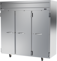 Beverage-Air Horizon Series Three-Section Top-Mount Reach-In Freezer, 69.1 Cu. Ft., Solid Hinged Doors