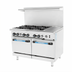 Thumbnail image #1 for Turbo Air Radiance 48-Inch Commercial Gas Range with 6 Open Burners, 12-Inch Griddle, and 2 Standard Ovens