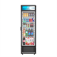 KoolMore 9 Cu. Ft. Black One-Section Glass Door Merchandiser Refrigerator with Lock