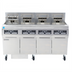 Thumbnail image #1 for Frymaster RE High Efficiency Electric Fryer Battery with Built-In Filtration, Four 50-lb. Open Frypots