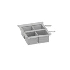 Thumbnail image #1 for RATIONAL 60.75.300 Pasta Cooker Portion Basket Kit, 4 Perforated 1/6 GN Baskets with 2-XS Frame, Stainless Steel