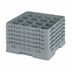 Thumbnail image #2 for Cambro Camrack Full Size 16-Compartment Glass Rack with 5 Extenders, Soft Gray, 11 Inch Max Height