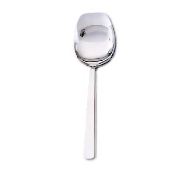 Product image #1 for Admiral Craft 8-1/4 Inch Extra-Heavy Solid Serving Spoon with Flat Front Edge, Stainless Steel, Mirror Finish
