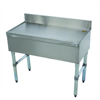 Advance Tabco Special Value Series Free-Standing Bar Type Drainboard, 18 x 18 Inches, Stainless Steel