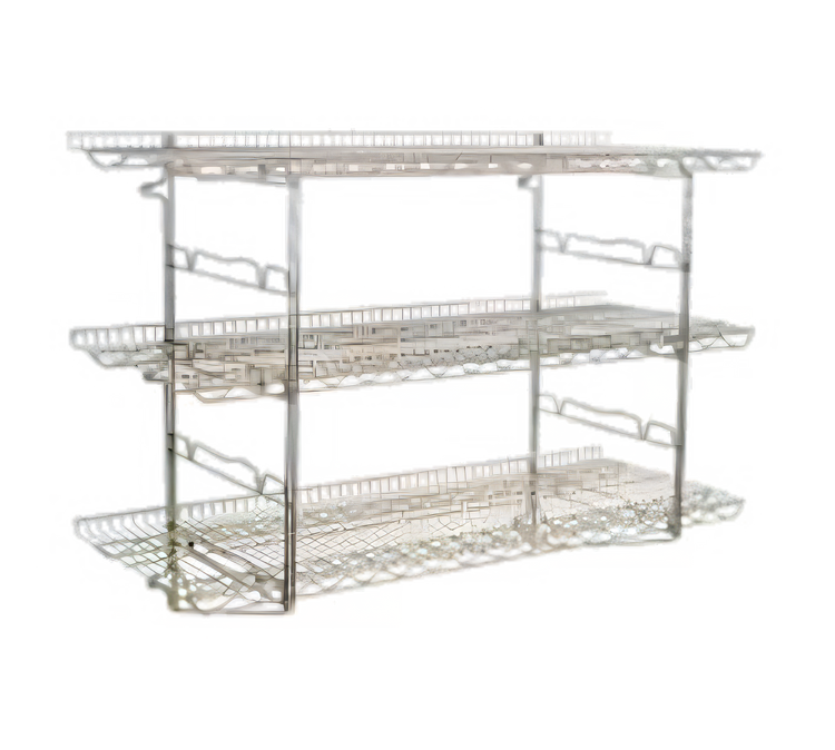 Product image #1 for Eagle Group QuadTruss 5-Tier Piggyback Wall-Mounted Wire Shelf Kit, 36 x 18 Inch, Chrome Finish