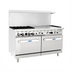 Thumbnail image #1 for CookRite 60-Inch Propane Gas Combination Range with 4 Open Burners, 36-Inch Right Griddle, and 2 Ovens