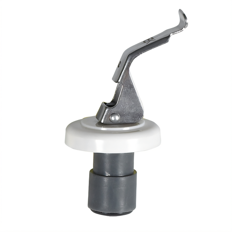 Product image #1 for Winco Wine Bottle Stopper with Thermoplastic Cork, Stainless Steel Clip, and White Collar
