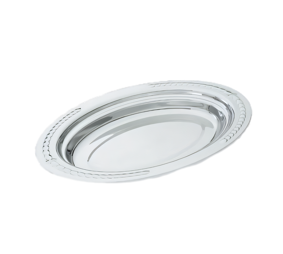 Product image #1 for Miramar Decorative Oval Stainless Steel Food Pan, 3 Quart, 2-Inch Deep