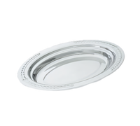 Miramar Decorative Oval Stainless Steel Food Pan, 3 Quart, 2-Inch Deep