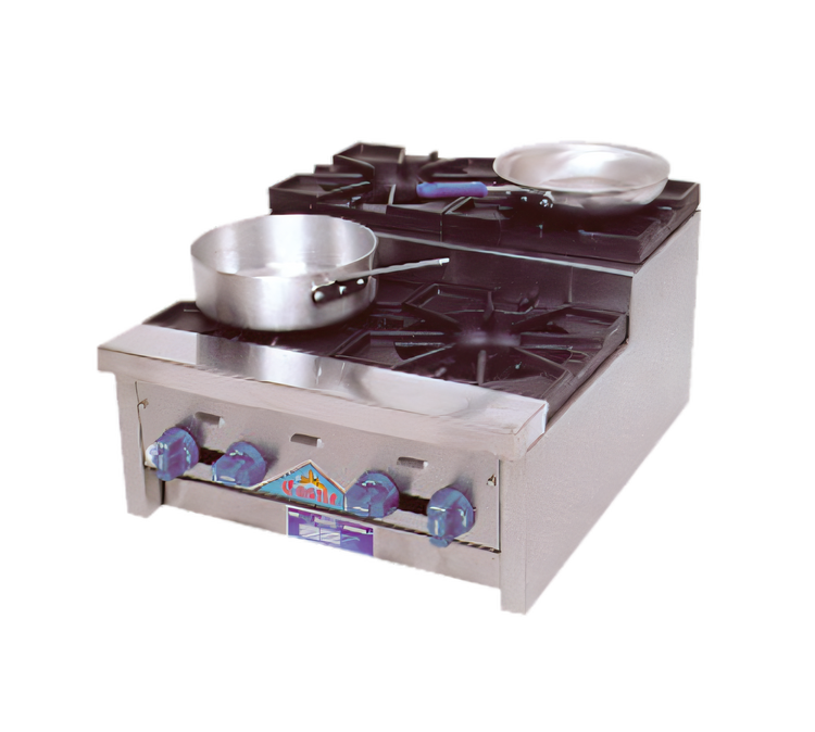 Product image #1 for Comstock-Castle SUFHP24 24-Inch Countertop Gas Step-Up Saute Hotplate with 4 Burners