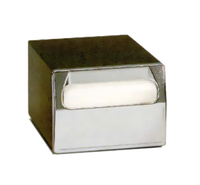 Vollrath Countertop Napkin Dispenser with Chrome-Plated Faceplate, Black Steel Body