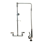 Thumbnail image #1 for BK Resources BKF-SMSAPR-WB-G Wall-Mount Pre-Rinse Faucet Assembly, 8-Inch Centers, 27.5-Inch Riser, 13-Inch Swing Arm
