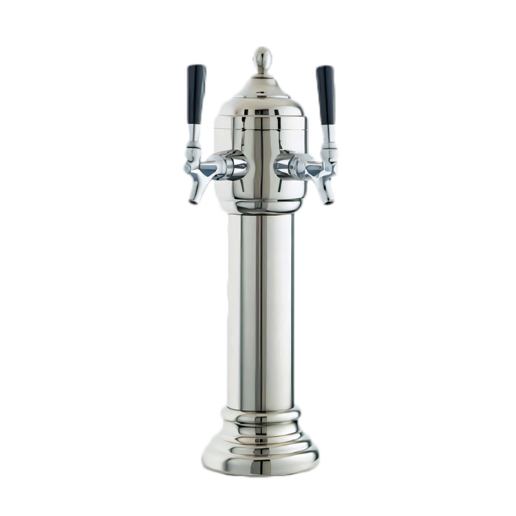 Product image #1 for Perlick Napoli 2-Faucet Glycol-Cooled Countertop Draft Beer Tower, Polished Chrome