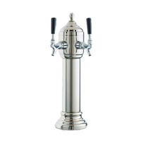 Perlick Napoli 2-Faucet Glycol-Cooled Countertop Draft Beer Tower, Polished Chrome