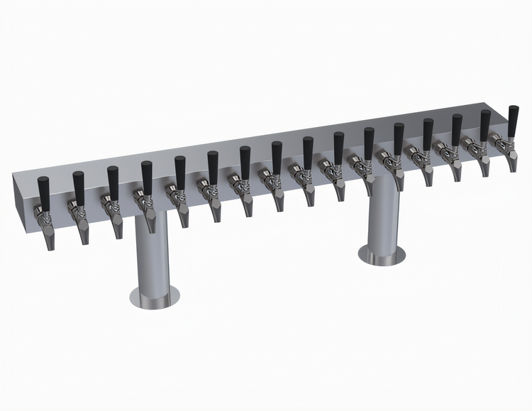 Product image #1 for Krowne Double T-Head 16-Faucet Glycol-Cooled Countertop Beer Tower
