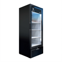 Beverage-Air Marketeer MT12-1B One-Section Reach-In Glass Door Refrigerated Merchandiser, 11.5 Cu. Ft., Black