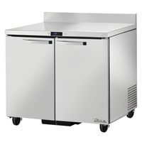 True SPEC SERIES 36-Inch Two-Section Work Top Refrigerator with Rear-Mounted Self-Contained Refrigeration