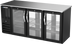 Thumbnail image #2 for Beverage-Air 72-Inch Shallow-Depth Three-Section Open Food-Rated Pass-Thru Back Bar Refrigerator with Glass Doors