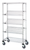 Thumbnail image #1 for Quantum 36 x 18 x 63 Inch Mobile Wire Shelving Cart with 5 Shelves, Chrome Plated