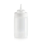 Thumbnail image #1 for Omcan USA 48103 Clear Plastic Condiment Squeeze Bottle, Wide Mouth, 12 oz, Single Tip