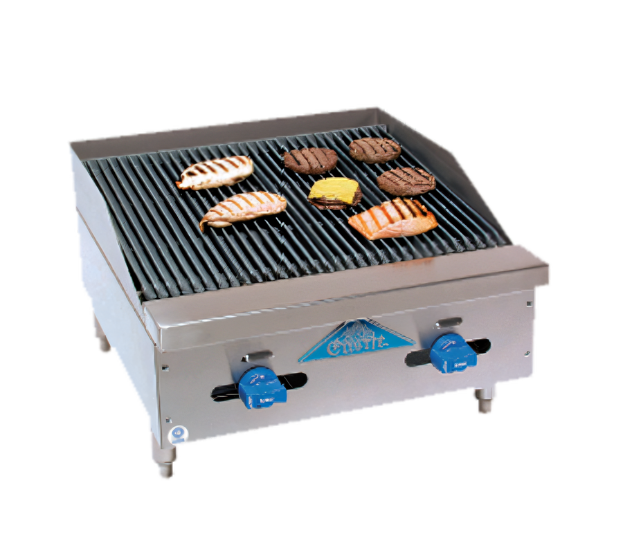 Product image #1 for Comstock-Castle FHP24-2RB Countertop Gas Radiant Char-Broiler, 24" x 21" Cooking Surface