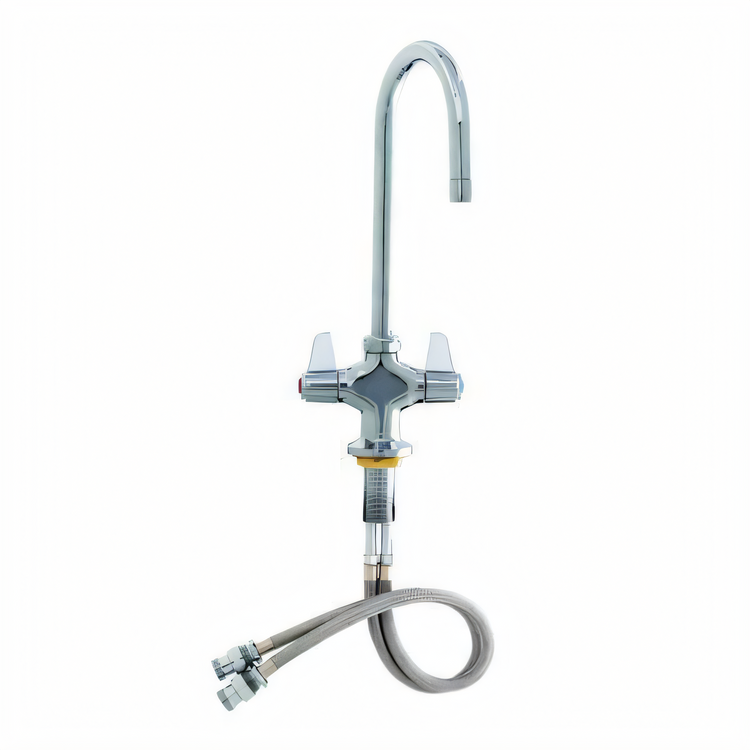 Product image #1 for equip Low-Lead Single-Hole Deck-Mount Swivel Gooseneck Manual Faucet