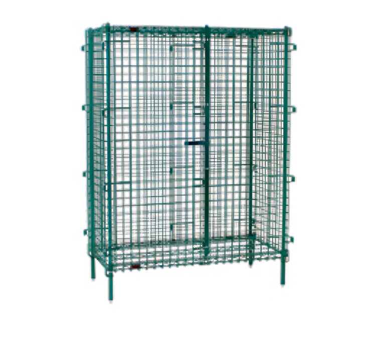 Product image #1 for EagleGard Stationary Wire Security Cage, 63-1/4W x 33-1/4D x 67H, 2-Door, Blue Green Hybrid Epoxy Finish