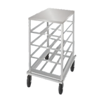 Thumbnail image #1 for Advance Tabco CRSS10-54 Mobile Can Rack with Stainless Steel Top, Aluminum Frame, Sloped Glides, 54 #10 or 72 #5 Can Capacity