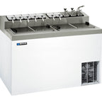 Thumbnail image #1 for Master-Bilt Products FLR-80 Ice Cream Dipping Cabinet, Chest Style, 6 Display/11 Storage 3-Gallon Can Capacity, Self-Contained Cold-Wall Refrigeration