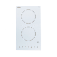 Summit Commercial 2-Burner Built-In Radiant Electric Cooktop with White Ceramic Glass Surface