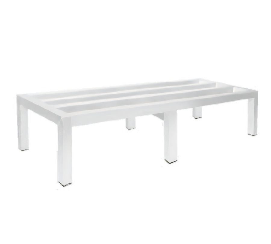 Product image #1 for Advance Tabco Special Value Series Aluminum Square Bar One-Tier Dunnage Rack, 60W x 20D x 8H, 2000 lb. Capacity