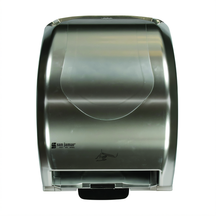 Product image #1 for Summit Hybrid Classic Touch-Free Wall-Mount Roll Paper Towel Dispenser, 1-Roll Capacity, Stainless Steel Look