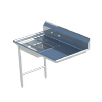 Sapphire Manufacturing SMUDT-48L Undercounter Left-to-Right Soiled Dish Table with Left Sink, 48