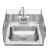 Thumbnail image #1 for Wall Mounted Stainless Steel Hand Sink with Side Splash Guards and 14 x 10 Inch Bowl