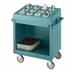 Thumbnail image #2 for Tray & Dish Cart with Detachable Cutlery Rack and 12 Flatware Cylinders, Slate Blue
